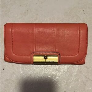 Coach Deep Coral  Wallet